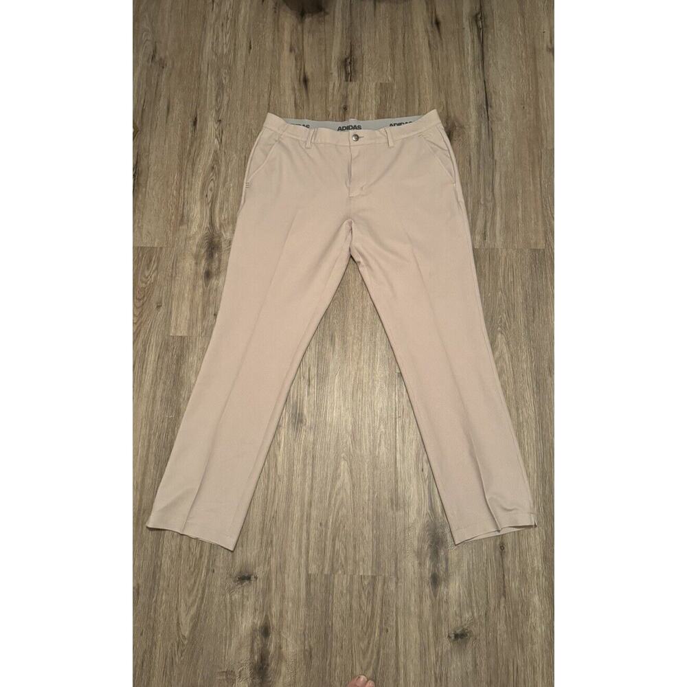 Adidas Ultimate 365 Golf Pants Mens Striped Sand Khaki 36x32